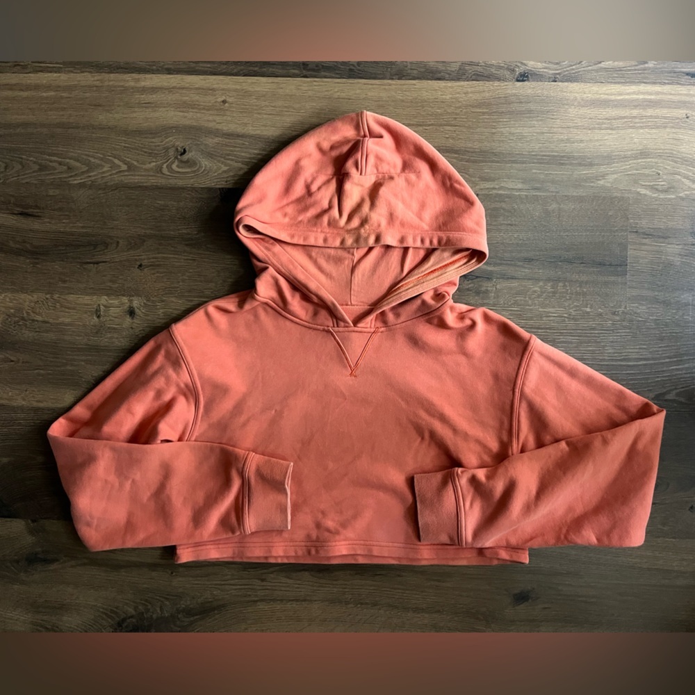 Lululemon Cropped Hoodie – Orange | No Size Tag | Read Description 🧡✨